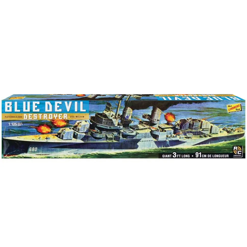 USS Melvin DD-680 "Blue Devil" 1/125 Kit Other Scale by Lindberg