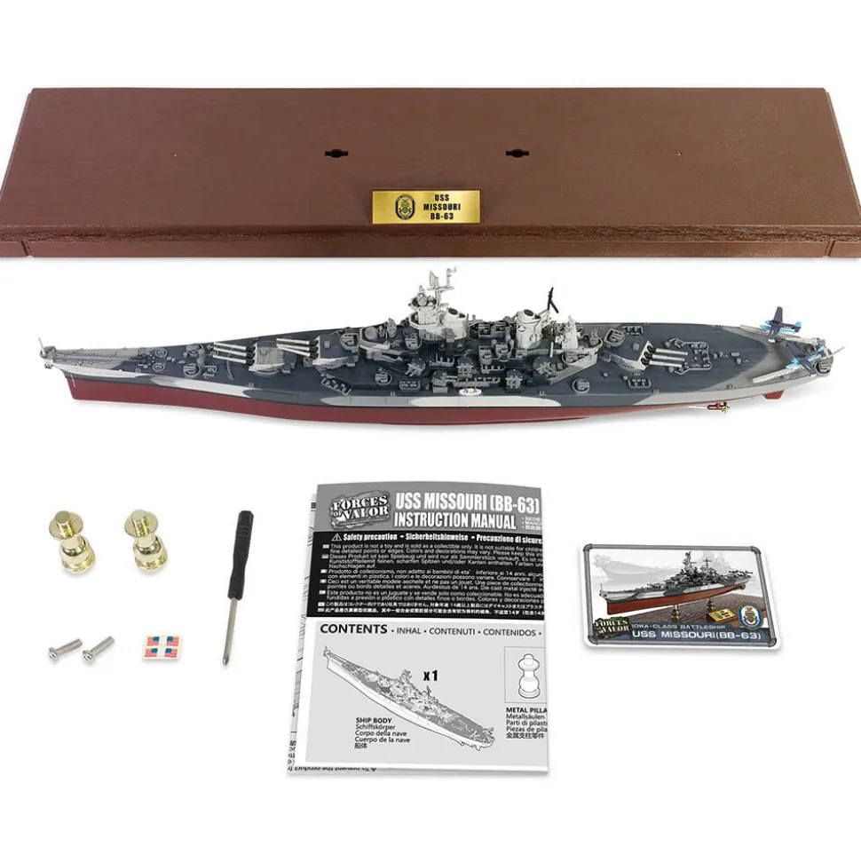 USS Missouri BB-63 1/700 Die Cast Model - Full Hull Display 1:700 scale Metal by Forces of Valor