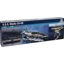 U.S.S. Nimitz CVN-68 1/720 Kit 1:720 Scale Plastic Model Kit by Italeri