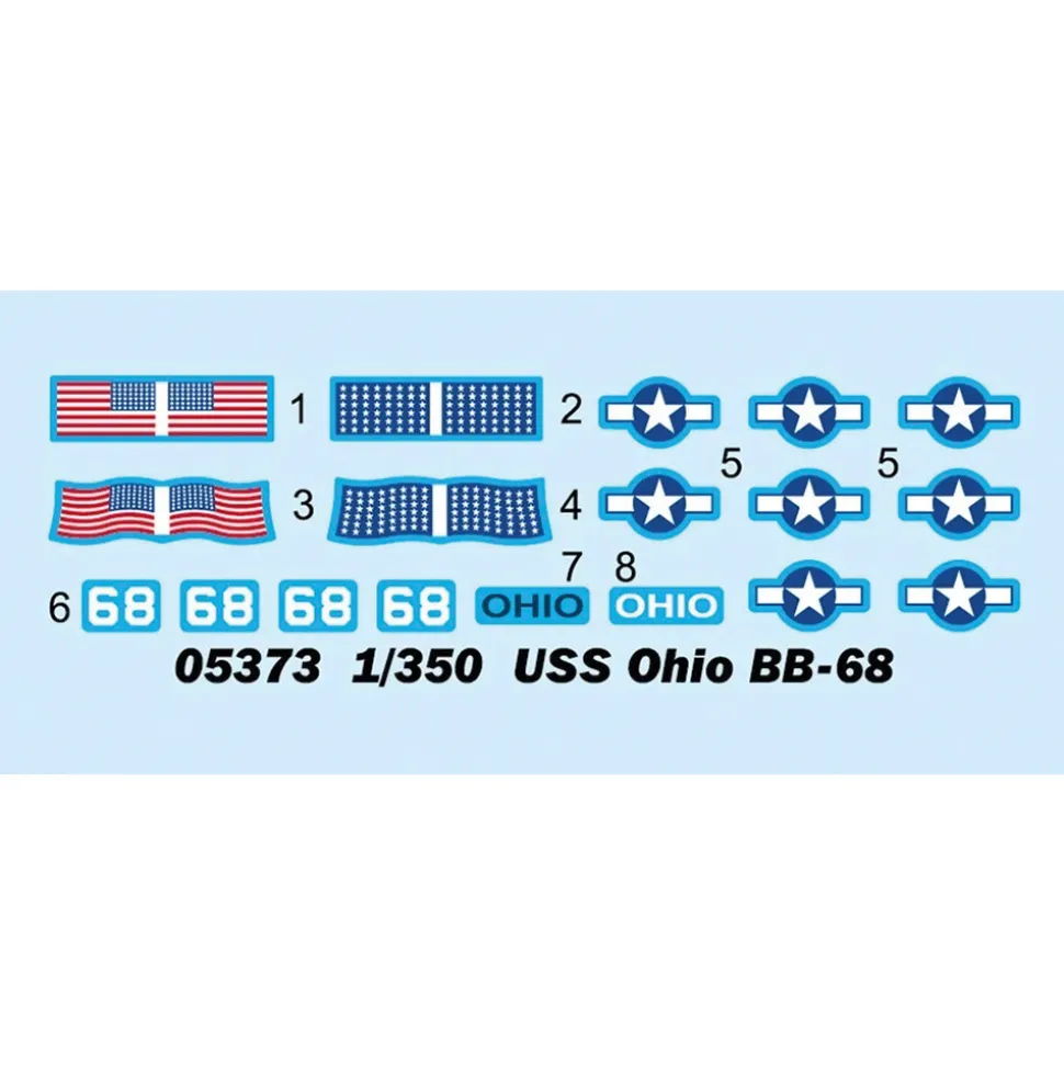 USS Ohio BB-68 1/350 Kit Trumpeter (705373) 1:350 scale Plastic by Trumpeter