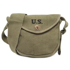 U.S. Thompson SMG Drum Magazine Pouch- Olive Drab by World War Supply