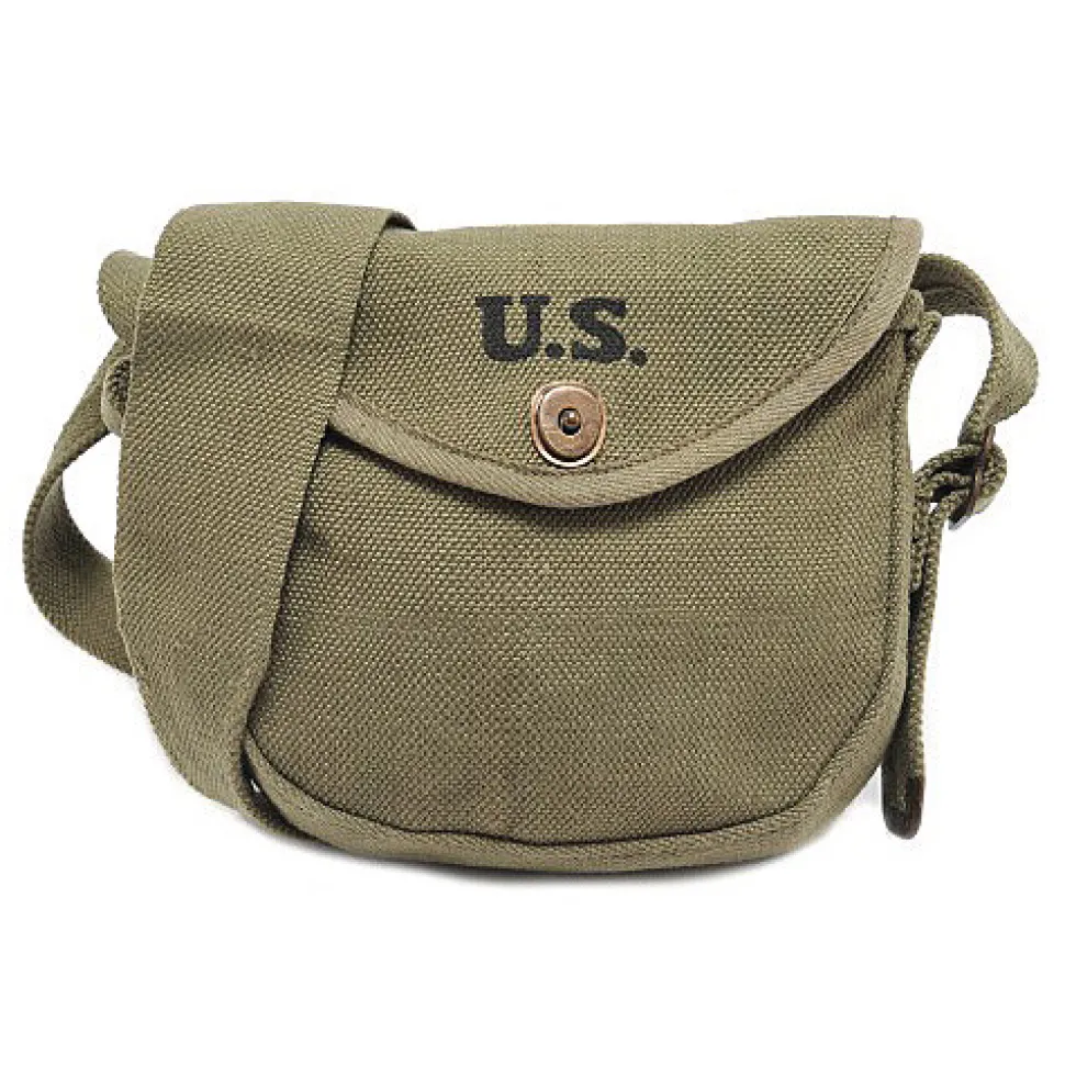 U.S. Thompson SMG Drum Magazine Pouch- Olive Drab by World War Supply