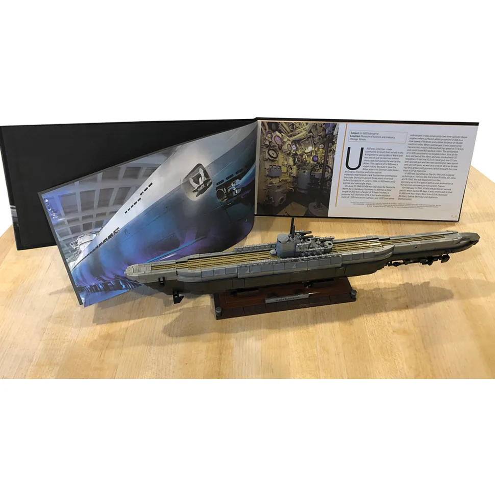 U-505 Submarine Building Block Model - 797 Pieces Building Brick Set by Atom Brick Company
