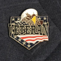 Veteran Eagle Black Lapel Pin 994188 by Ruffin Flag Company