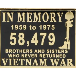 Vietnam In Memory Lapel Pin Eagle Emblems (P15483) Metal by Eagle Emblems