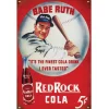 Vintage Red Rock Cola Babe Ruth Metal Sign by Desperate Enterprises