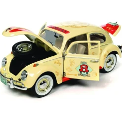 1963 Volkswagen Beetle Monopoly Free Parking - Yellow 1:18 Scale Diecast Model Car by Auto World