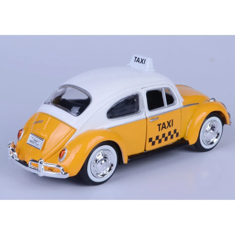 1966 Volkswagen Classic Beetle Taxi 1:24 Scale Diecast Model Car by Motormax