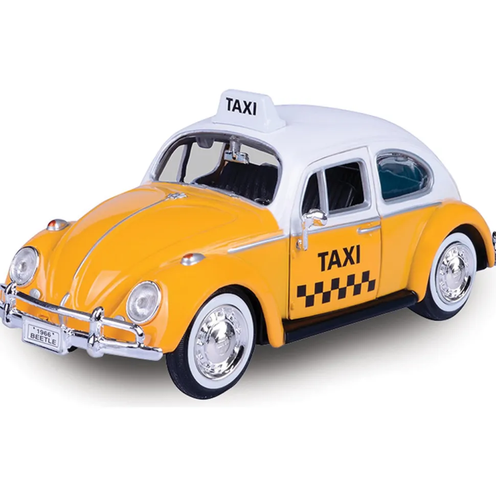 1966 Volkswagen Classic Beetle Taxi 1:24 Scale Diecast Model Car by Motormax