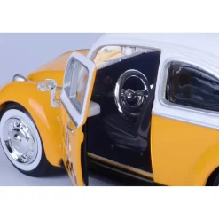 1966 Volkswagen Classic Beetle Taxi 1:24 Scale Diecast Model Car by Motormax