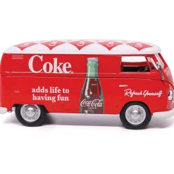 1962 Volkswagen Coca-Cola Cargo Van Red/White 1:43 Scale Diecast Model Truck by Motor City Classics