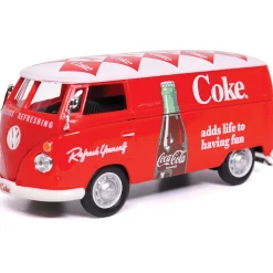 1962 Volkswagen Coca-Cola Cargo Van Red/White 1:43 Scale Diecast Model Truck by Motor City Classics