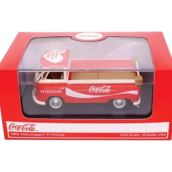 1962 Volkswagen Coca-Cola T1 pickup Red/White 1:43 Scale Diecast Model Truck by Motor City Classics