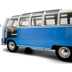 1962 Volkswagen T1 Samba - Blue/White 1:18 Scale Diecast Model Car by Solido