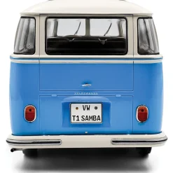 1962 Volkswagen T1 Samba - Blue/White 1:18 Scale Diecast Model Car by Solido