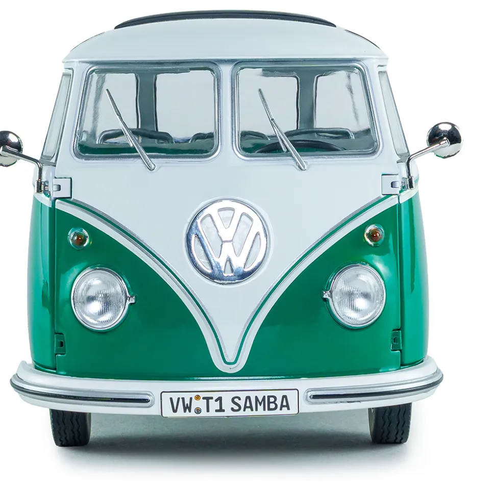 1962 Volkswagen T1 Samba - Green / White 1:18 Scale Diecast Model Truck by Solido