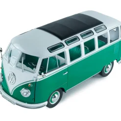 1962 Volkswagen T1 Samba - Green / White 1:18 Scale Diecast Model Truck by Solido