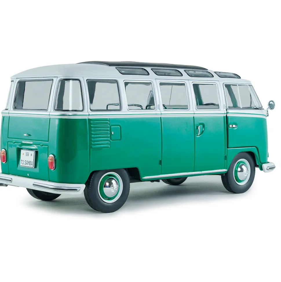 1962 Volkswagen T1 Samba - Green / White 1:18 Scale Diecast Model Truck by Solido