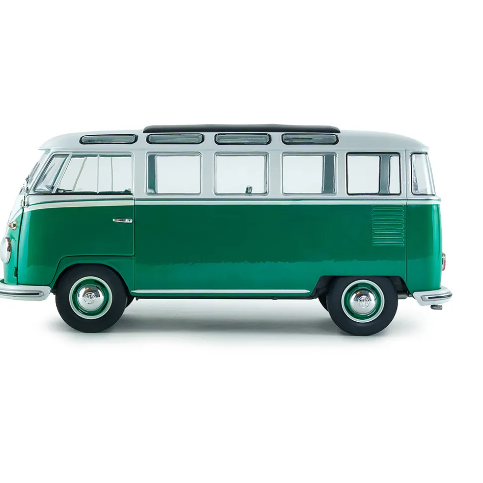 1962 Volkswagen T1 Samba - Green / White 1:18 Scale Diecast Model Truck by Solido