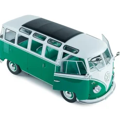 1962 Volkswagen T1 Samba - Green / White 1:18 Scale Diecast Model Truck by Solido