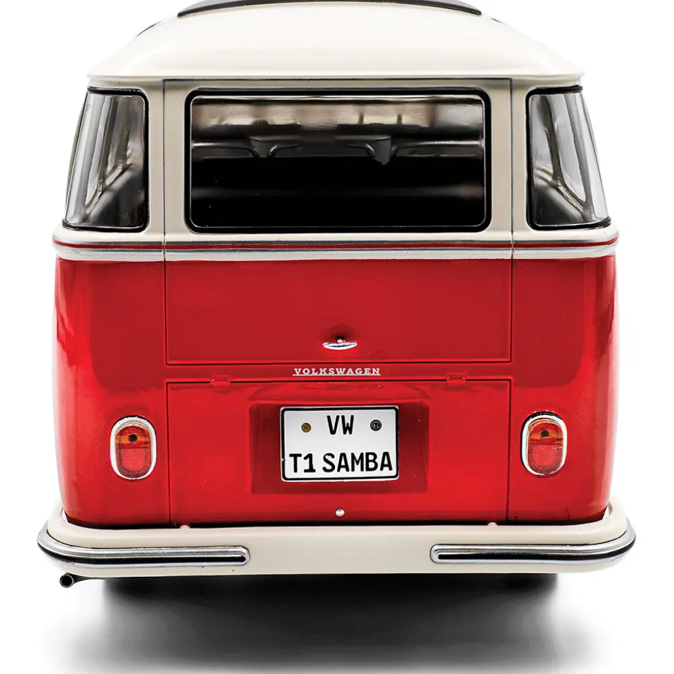 1962 Volkswagen T1 Samba - Red/White 1:18 Scale Diecast Model Car by Solido