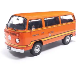1978 Volkswagen Type 2 Bus "Elektrotransporter" - Orange 1:18 Scale Diecast Model Truck by IXO Models