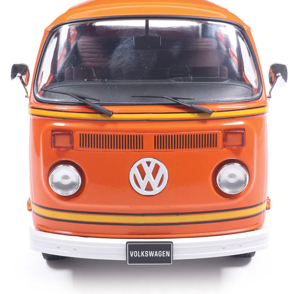 1978 Volkswagen Type 2 Bus "Elektrotransporter" - Orange 1:18 Scale Diecast Model Truck by IXO Models