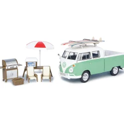 Volkswagen Type 2 (T1) - Double Cab Pickup - Roadside Adventures 1:24 Scale Diecast Model Truck by Motormax