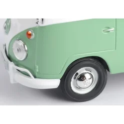 Volkswagen Type 2 ( T1 ) - Pickup-2-White / Green 1:24 Scale Diecast Model Truck by Motormax