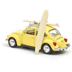 1973 VW Beetle 1303 - Pastel Yellow w/Surfboards 1:43 Scale Model Car by Norev