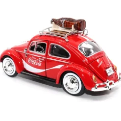 1966 VW Beetle with Bottle on Top Rack 1:24 Scale Diecast Model Car by Motor City Classics