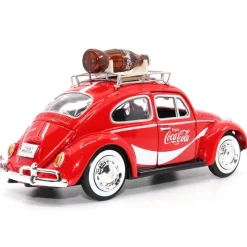 1966 VW Beetle with Bottle on Top Rack 1:24 Scale Diecast Model Car by Motor City Classics