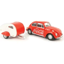 1967 VW Coca-Cola Beetle & Teardrop Trailer 1:43 Scale Diecast Model by Motor City Classics