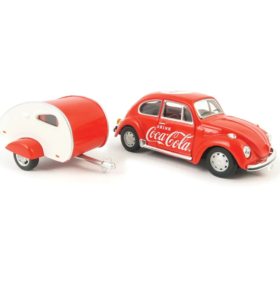 1967 VW Coca-Cola Beetle & Teardrop Trailer 1:43 Scale Diecast Model by Motor City Classics