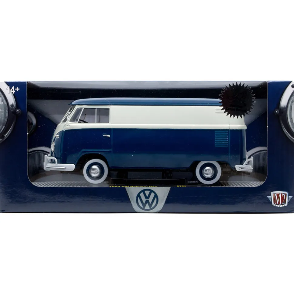 1960 VW Delivery Van - Blue 1:24 Scale Diecast Model Truck by M2 Machines