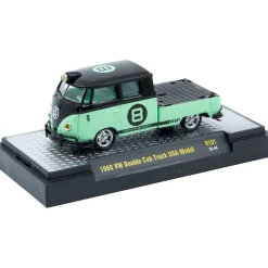 1960 VW double Cab Truck - 8 Ball 1:64 Scale Diecast Model Truck by M2 Machines