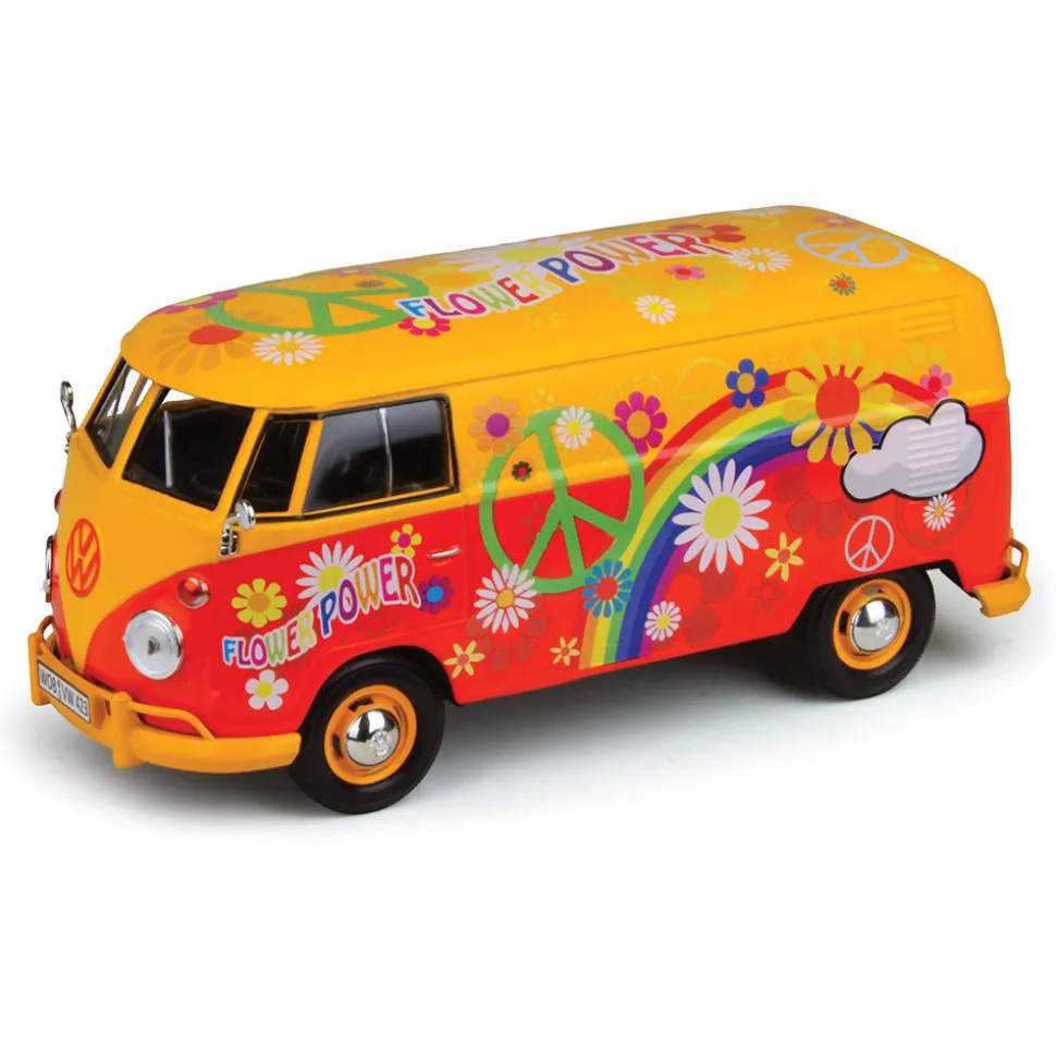 VW Flower Power Microbus 1:24 Scale Diecast Model by Motormax