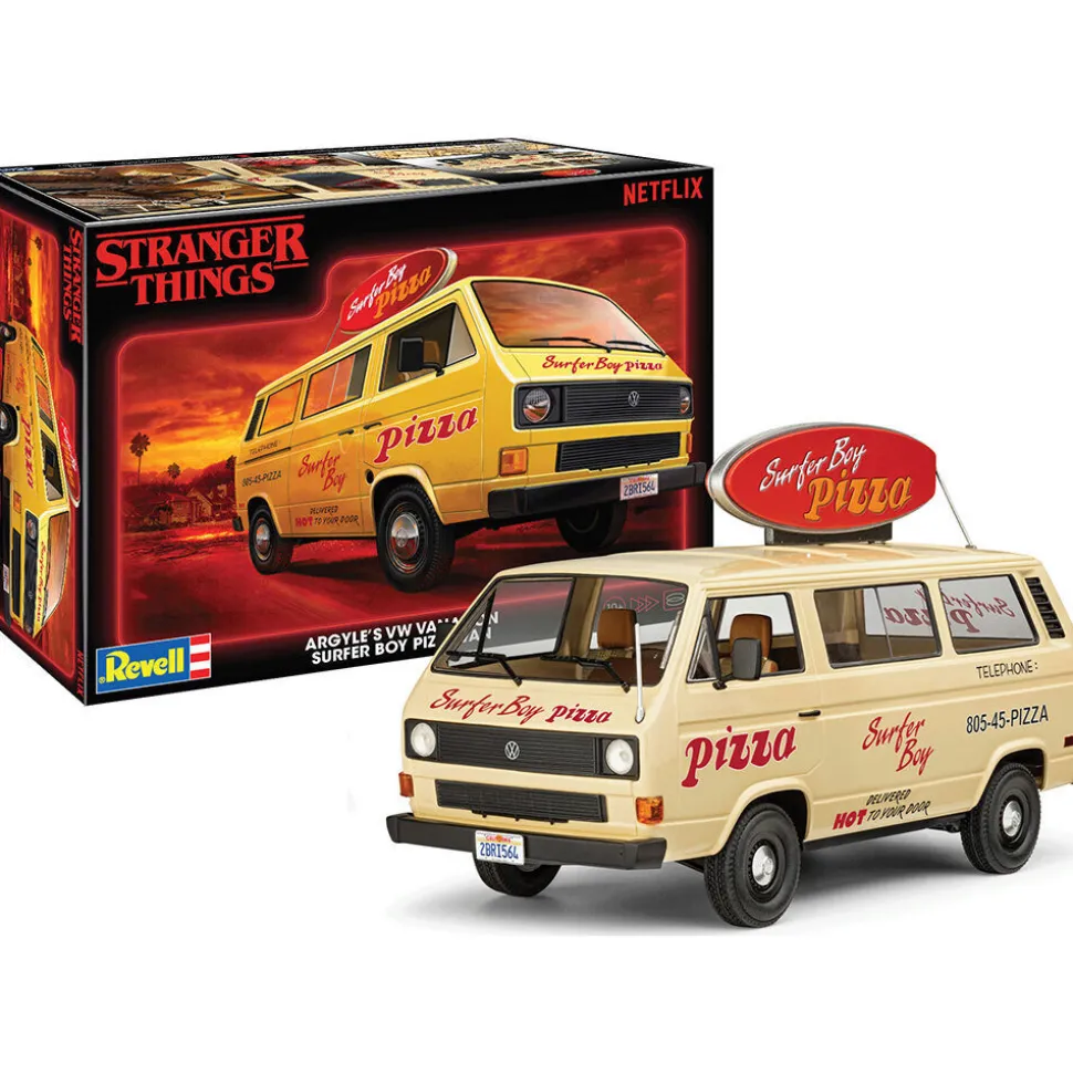 VW T3 Pizza Van - Stranger Things Model Kit 1:25 Scale Plastic Model Kit by Revell