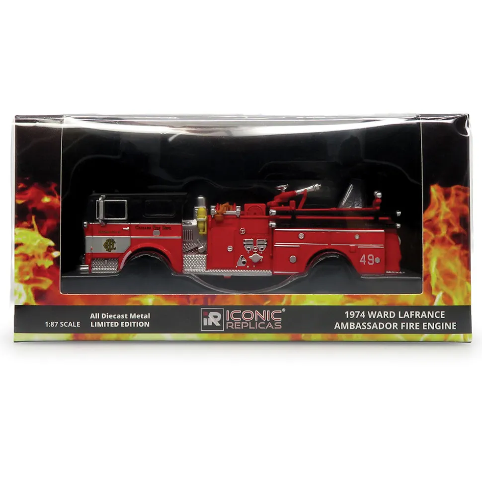 Ward LaFrance Fire Engine: Chicago Fire Department 1:87 Scale Diecast Model Truck by Iconic Replicas