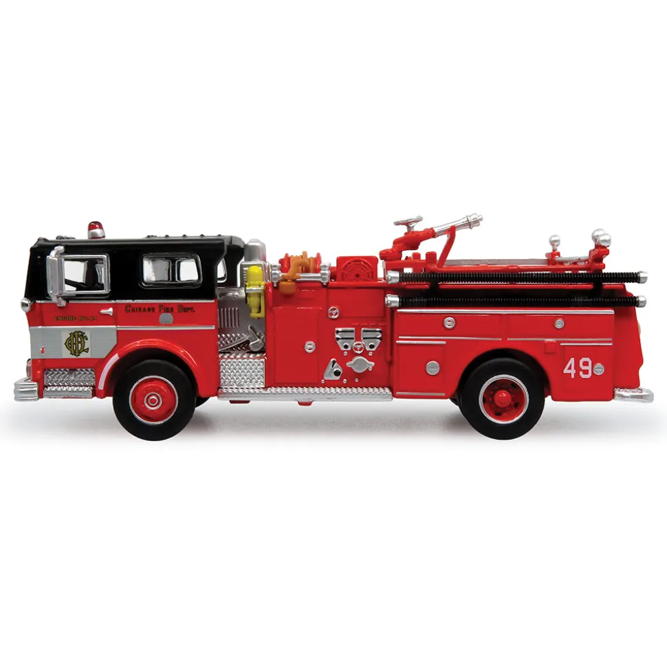 Ward LaFrance Fire Engine: Chicago Fire Department 1:87 Scale Diecast Model Truck by Iconic Replicas