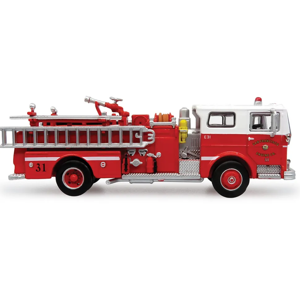 Ward LaFrance Fire Engine: San Francisco Fire Department 1:87 Scale Diecast Model Truck by Iconic Replicas