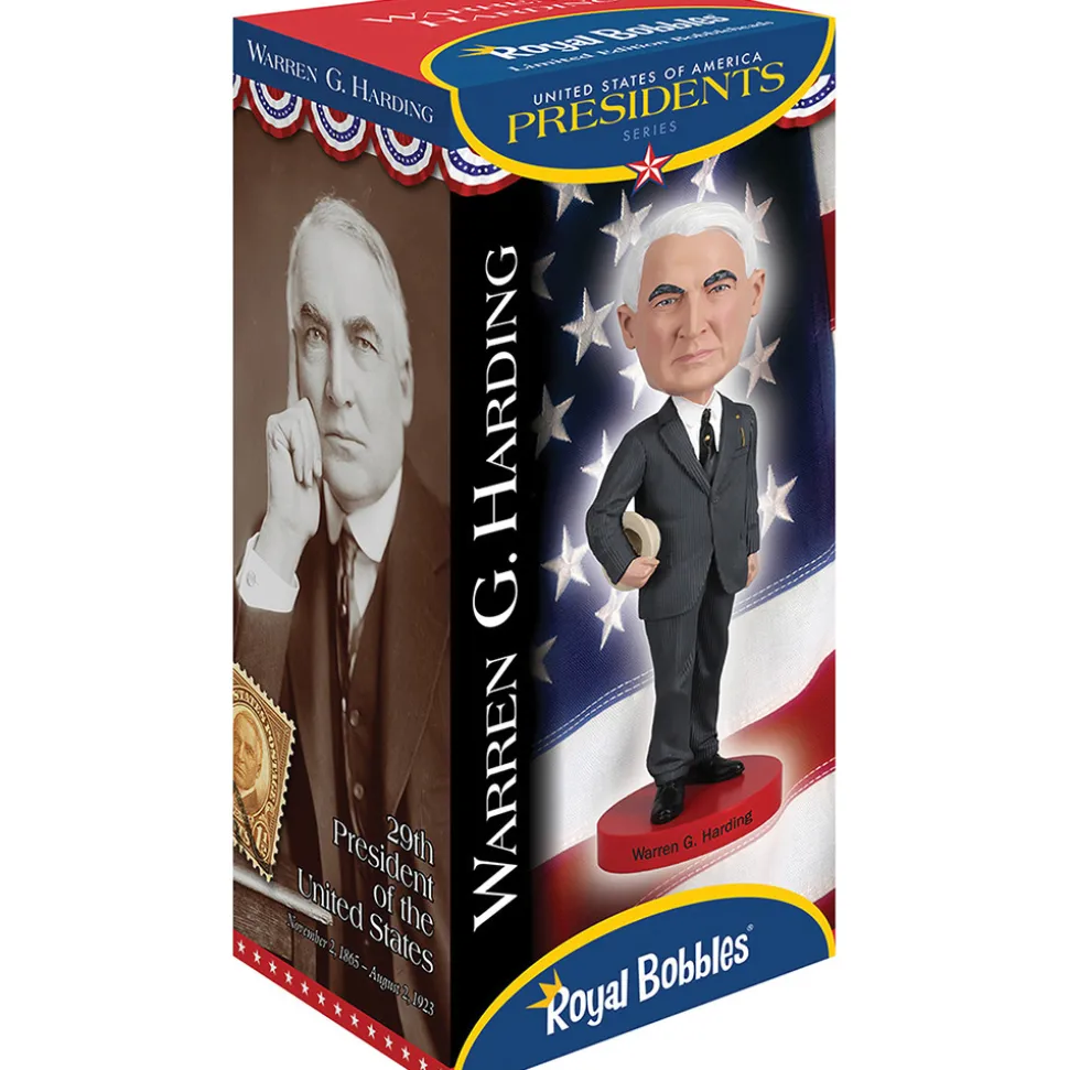 Warren G Harding Bobblehead Royal Bobbles (RB1395) Resin by Royal Bobbles
