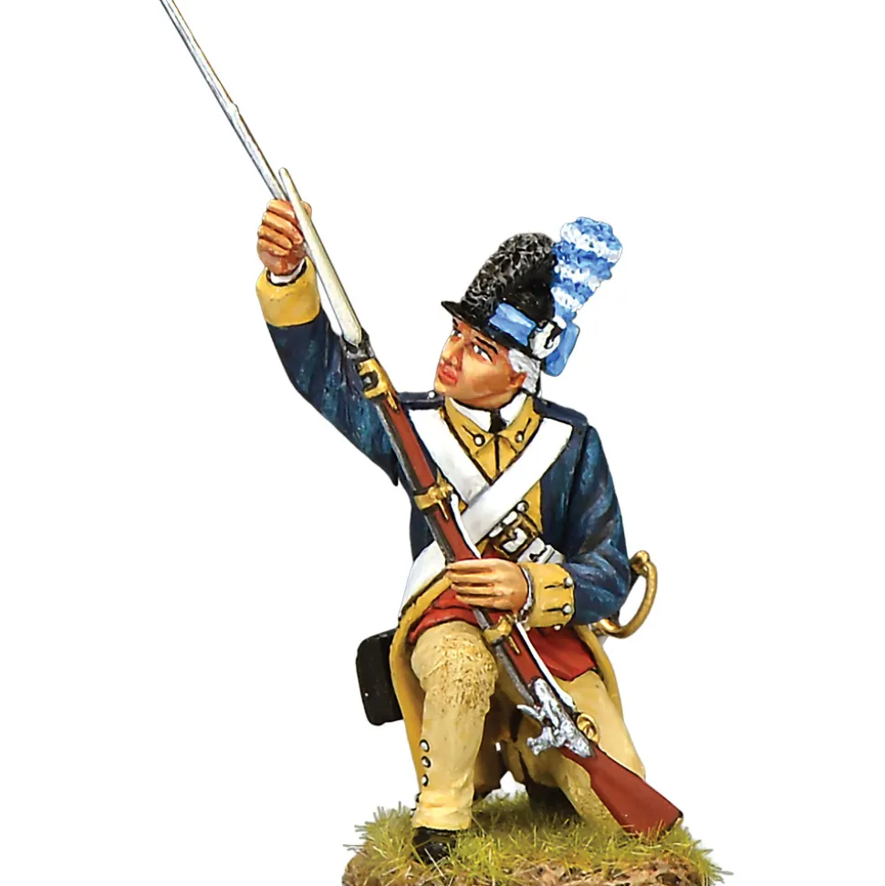 Washington's Guard Co. Kneeling w/ Ramrod 1/30 Figure K&C (AR089) 1:30 scale Metal by King and Country