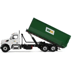 Waste Management Peterbilt Model 567 with 40 Yard Roll-Off Container 1:34 Scale Diecast Model Truck by First Gear