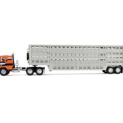 Western Distributors Peterbilt Model 351 with 63" Flat Top Sleeper & 40' Vintage Trailer with Reefer 1:64 Scale Diecast Model Truck by Diecast Promotions