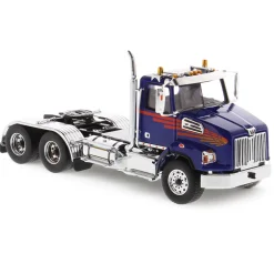 Western Star 4700 SBFA Tandem Day Cab - Blue 1:50 Scale Diecast Model Truck by Diecast Masters