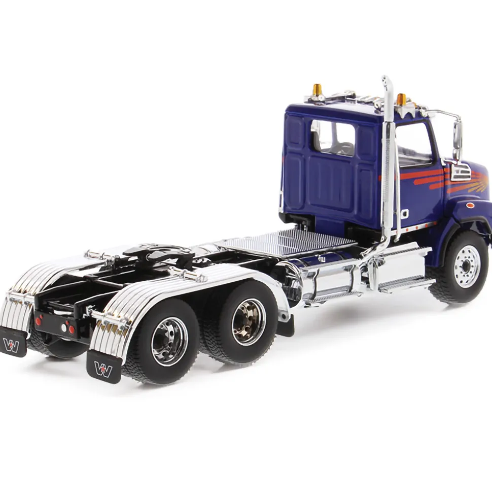 Western Star 4700 SBFA Tandem Day Cab - Blue 1:50 Scale Diecast Model Truck by Diecast Masters