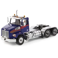 Western Star 4700 SBFA Tandem Day Cab - Blue 1:50 Scale Diecast Model Truck by Diecast Masters