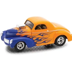 1941 Willys Coupe - Blue Flames 1:64 Scale by M2 Machines