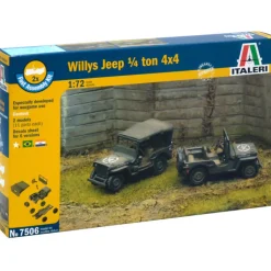 Willys Jeep ¼ ton 4x4 1/72 Kit 1:72 Scale Plastic Model Kit by Italeri